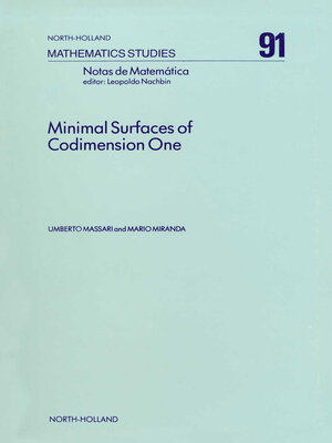 cover image of Minimal Surfaces of Codimension One
